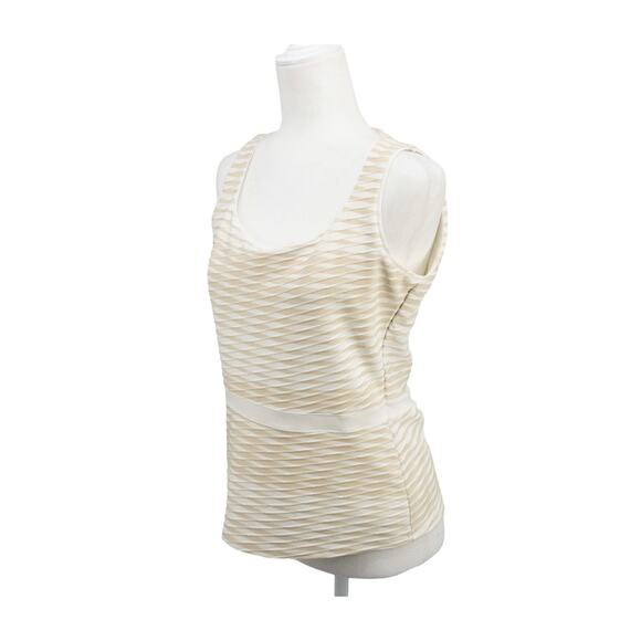 WHBM Beige Textured Tank Small Minimalist Chic Workwear Layering Piece - Picture 1 of 13